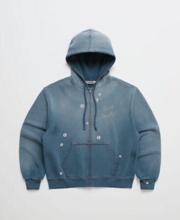Crystal Flower Zip Up Hoodie